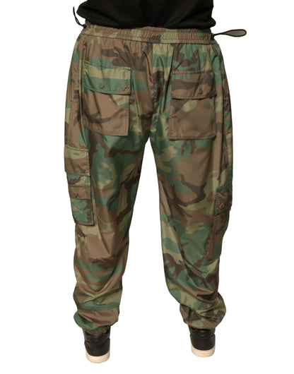 Dolce & Gabbana Multicolor Camouflage Cargo Sweatpants Pants