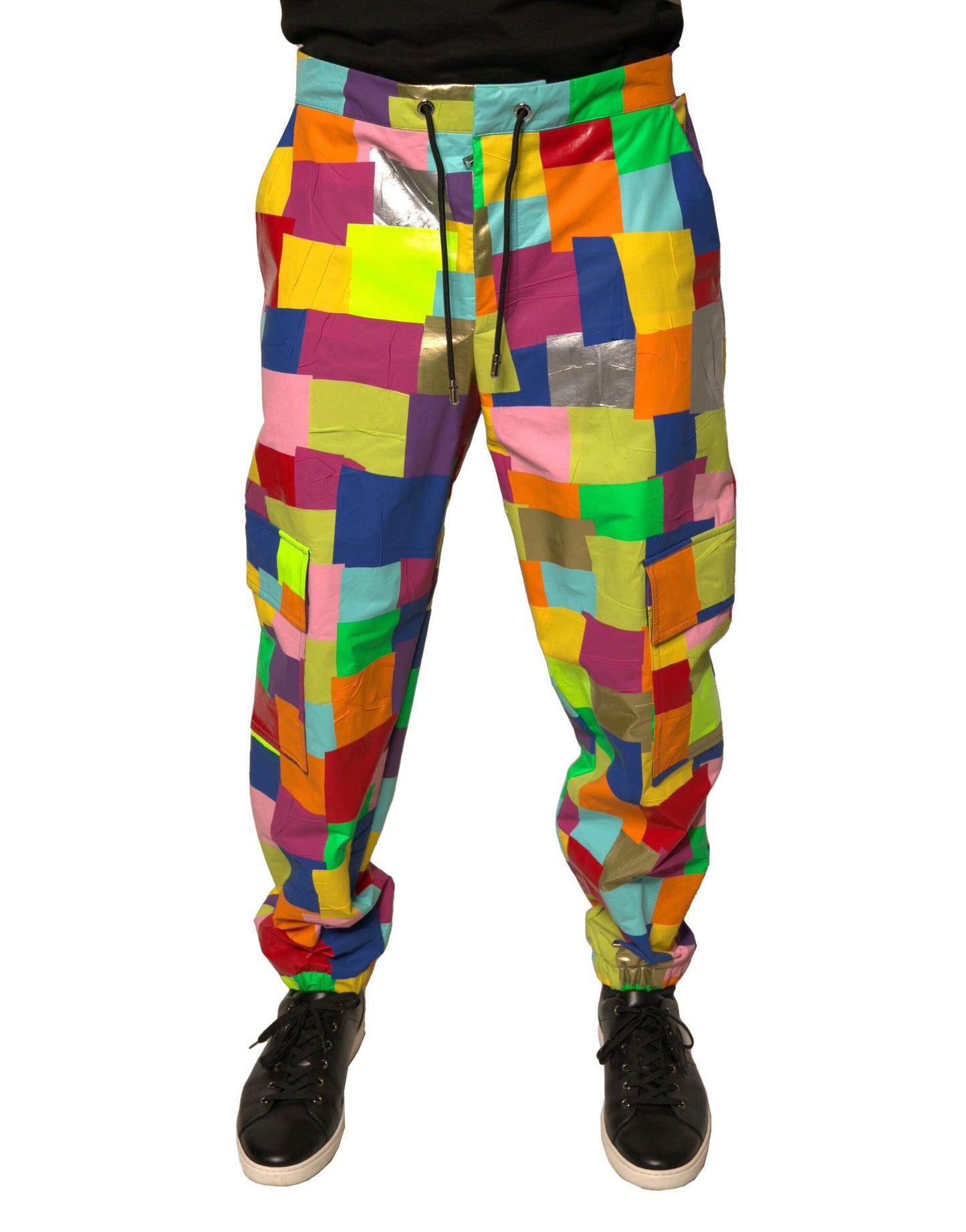 Dolce & Gabbana Multicolor Cotton Patchwork Men Cargo Pants