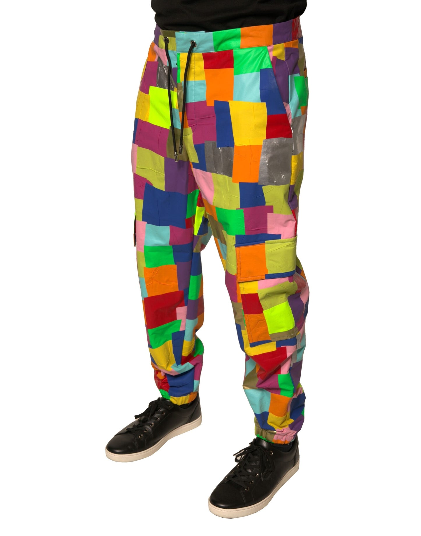 Dolce & Gabbana Multicolor Cotton Patchwork Men Cargo Pants