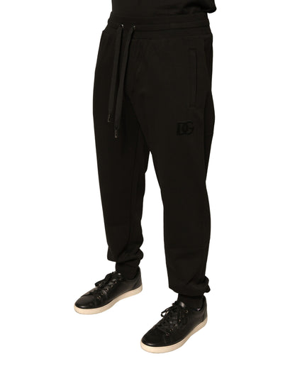 Dolce & Gabbana Black Cotton Jogger Sweatpants Pants