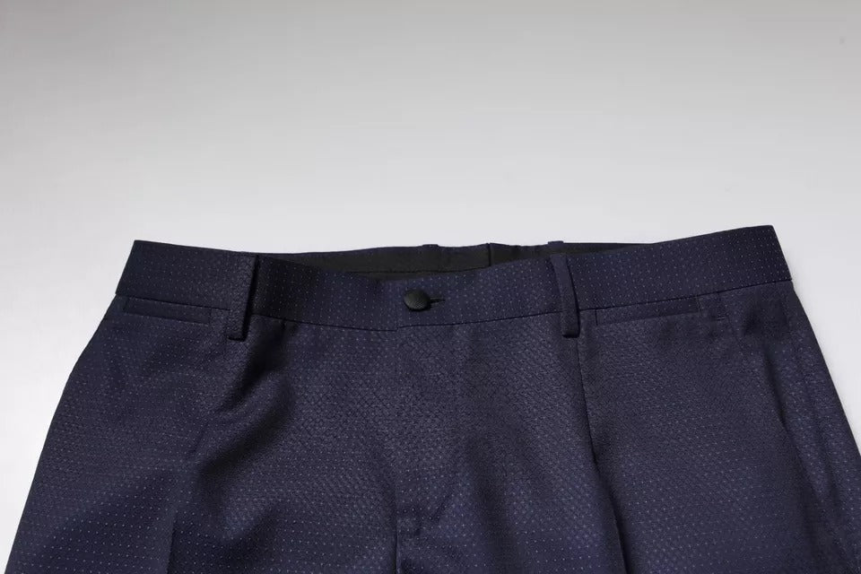 Dolce & Gabbana Dark Blue Cotton Men Dress Pants