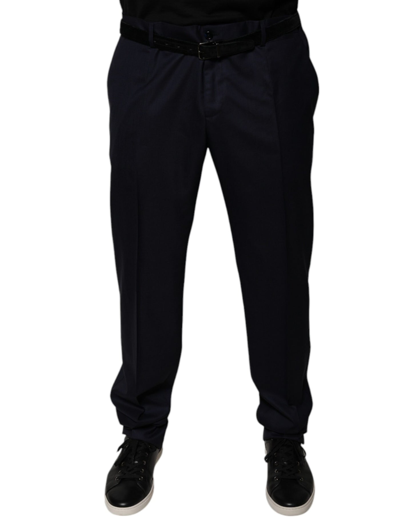 Dolce & Gabbana Dark Blue Tapered Formal Dress Pants