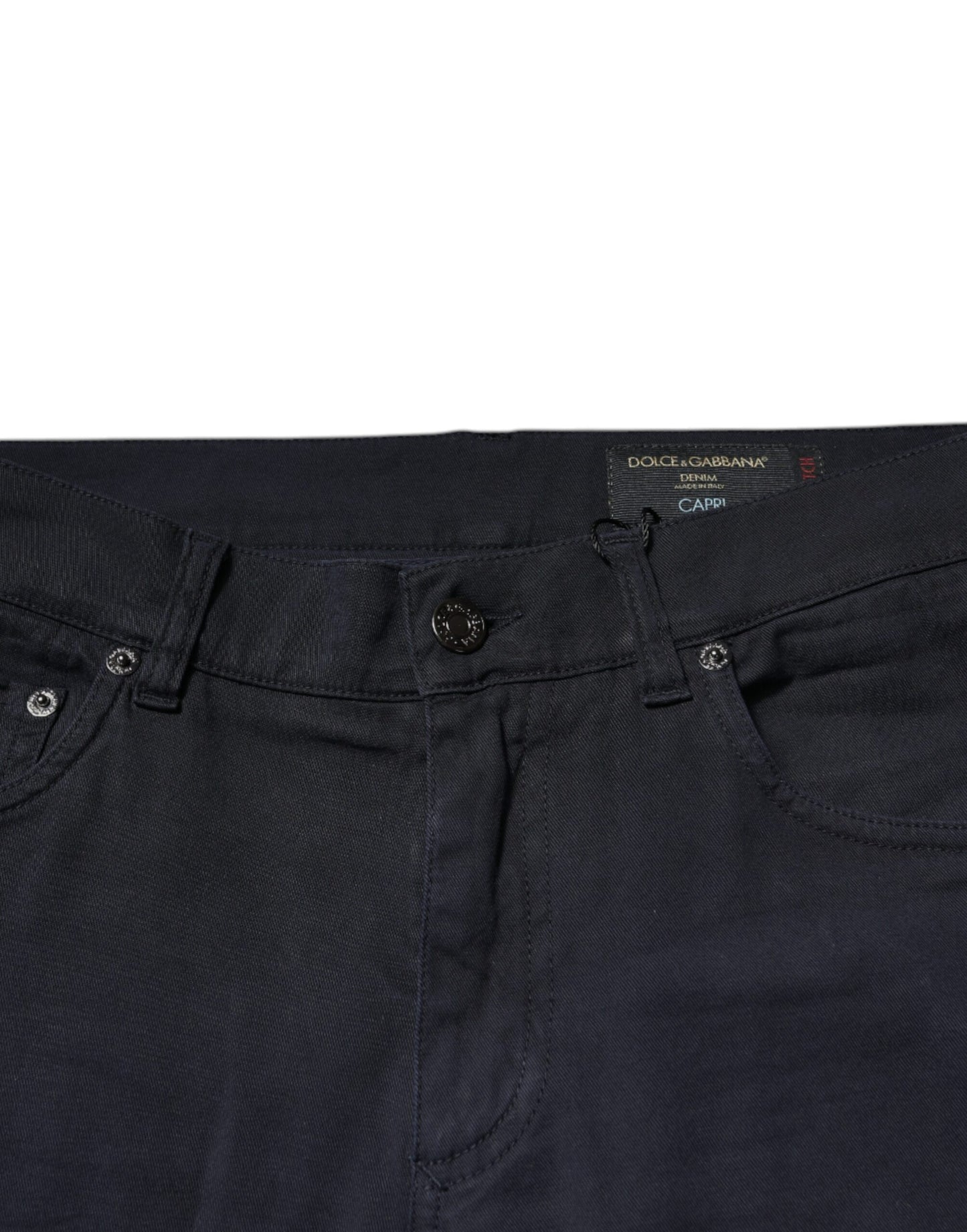 Dolce & Gabbana Black Logo Cotton Stretch Skinny Denim Jeans