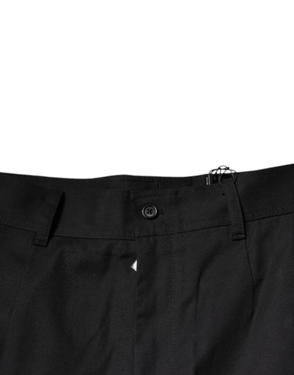 Dolce & Gabbana Black Cotton Cargo Tapered Pants