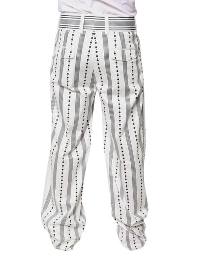 Dolce & Gabbana White Straight Formal Dress Pants