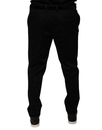 Dolce & Gabbana Black Tapered Formal Dress Pants