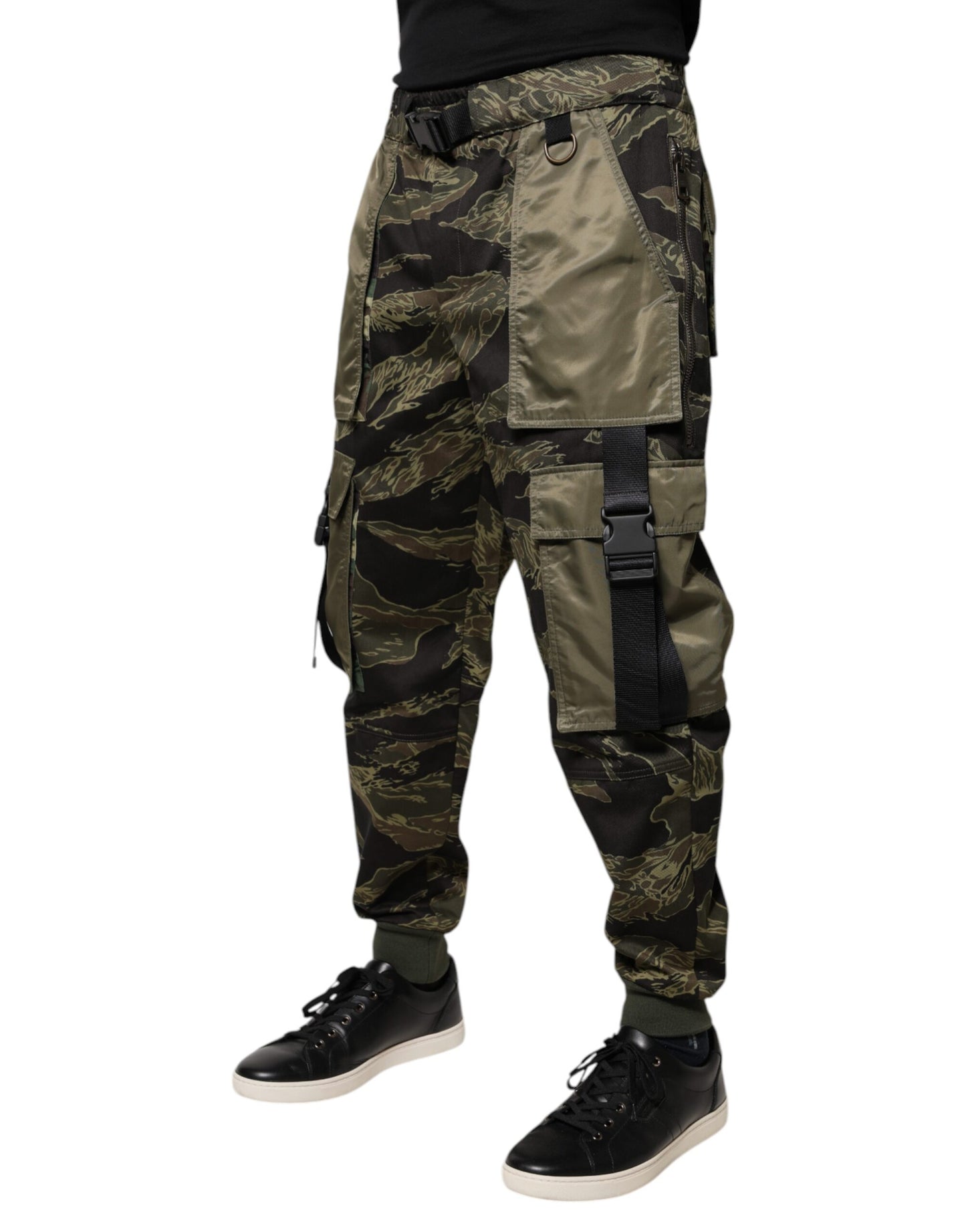 Dolce & Gabbana Green Cotton Jogger Cargo Pants