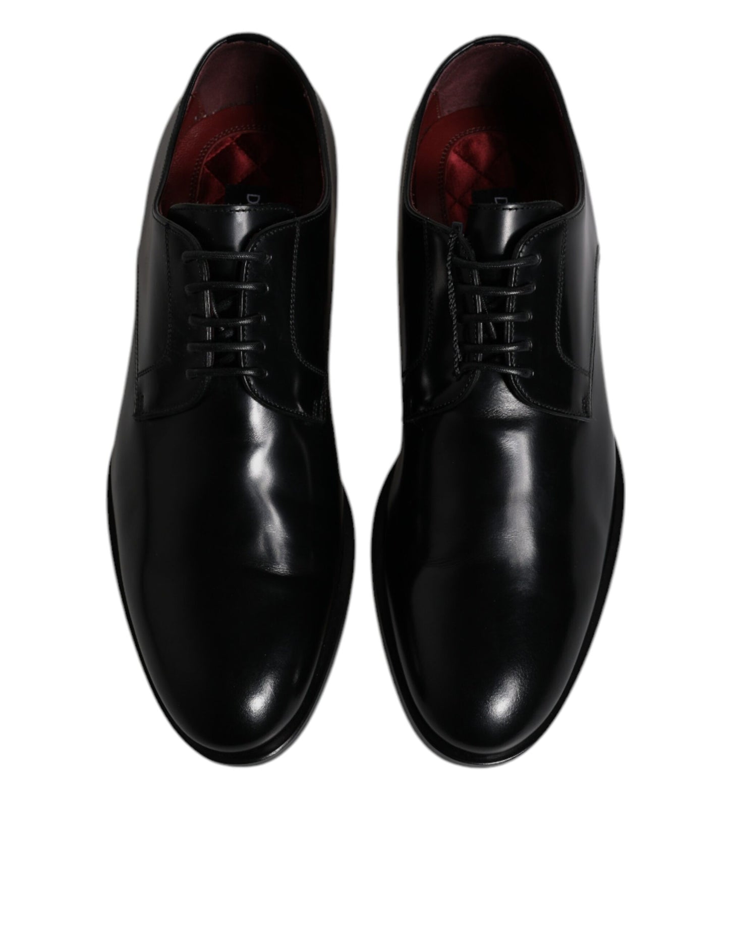 Dolce & Gabbana Black Calfskin Leather Derby Lace Up Formal Dress Shoes