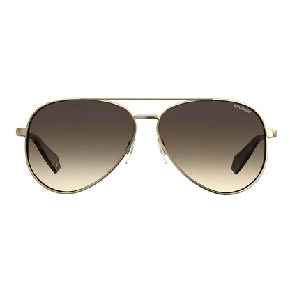 Polaroid Gold Metal Sunglasses