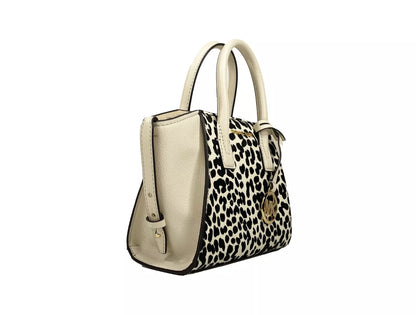 Michael Kors Avril XS Cream Cheetah Satchel Crossbody Bag Purse