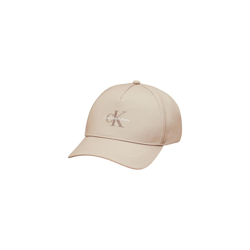 Calvin Klein Jeans Beige Recycled Polyester Cap (Baseball Hat)