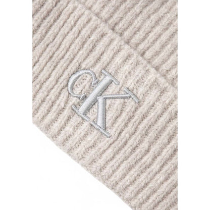 Calvin Klein Gray Marabou Caps Baseball Hat