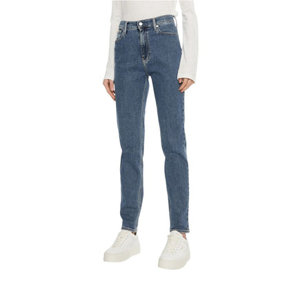 Calvin Klein Jeans Blue Cotton Mom Jean