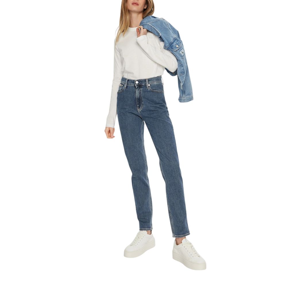 Calvin Klein Jeans Blue Cotton Mom Jean