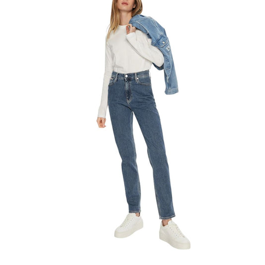 Calvin Klein Jeans Blue Cotton Mom Jean