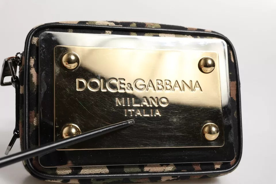 Dolce & Gabbana Multicolor Leopard Jacquard DG Logo Crossbody Bag