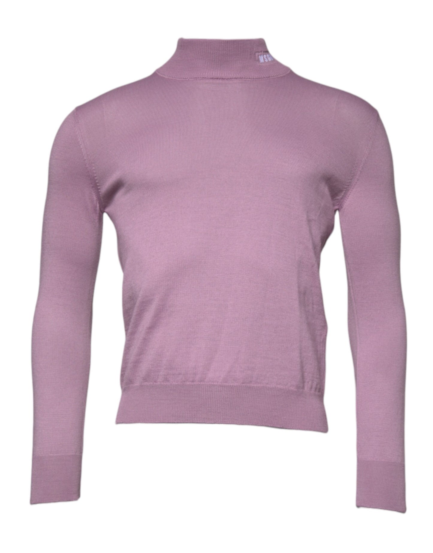 MSGM Purple Wool Knit Turtle Neck Long Sleeve Pullover Sweater