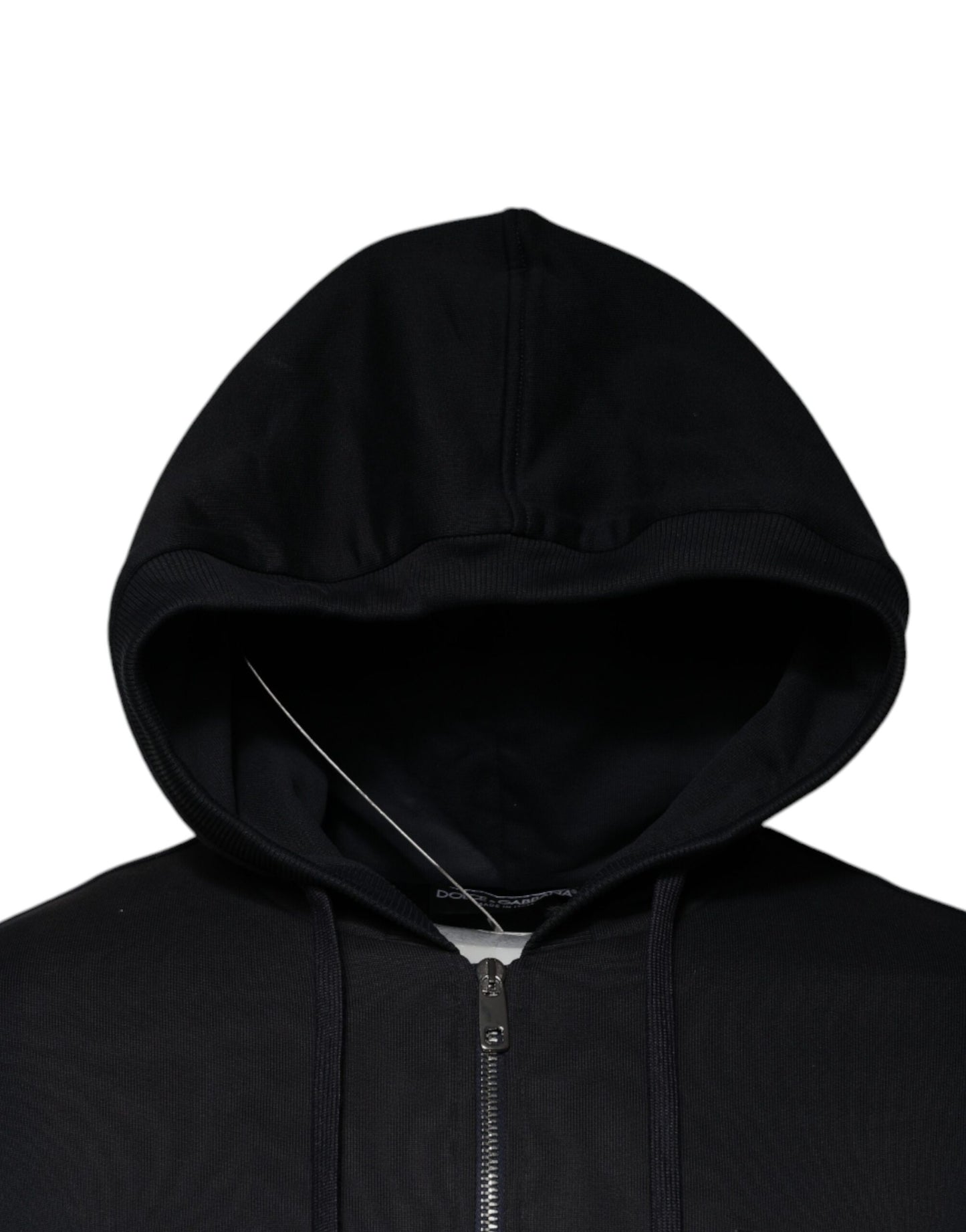 Dolce & Gabbana Black Logo Full Zip Hooded Sweatshirt Sweater