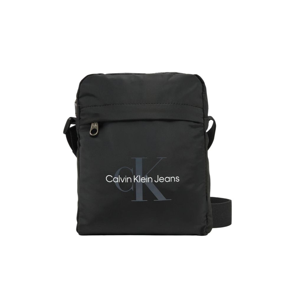 Calvin Klein Jeans Black Recycled Polyester Messenger Bag