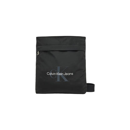 Calvin Klein Jeans Black Recycled Polyester Messenger Bag