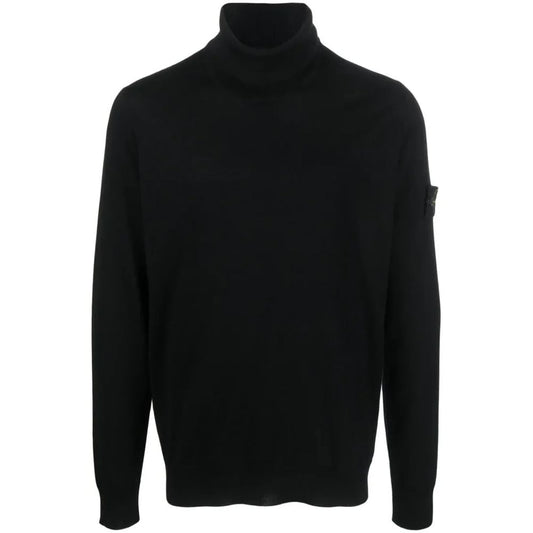 Stone Island Black Wool Vergine Sweater