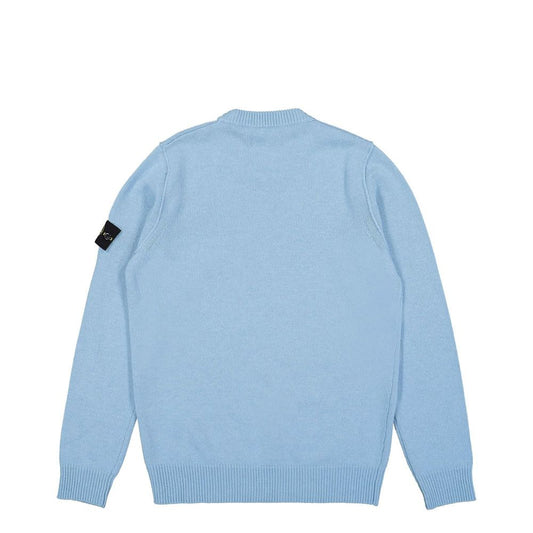 Stone Island Light Blue Wool Sweater