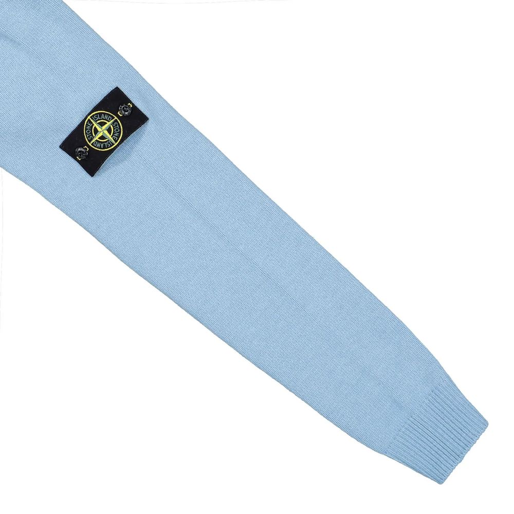 Stone Island Light Blue Wool Sweater