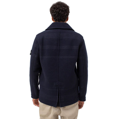 Stone Island Blue Wool Vergine Jacket