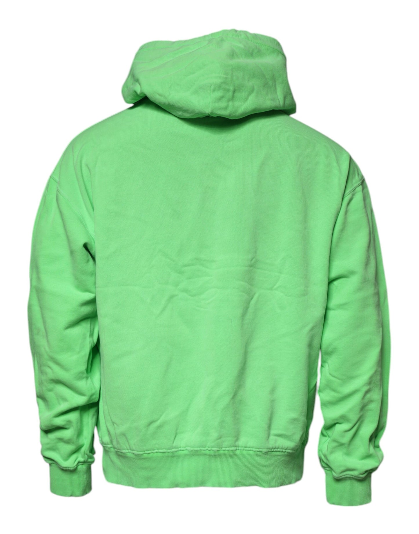 Dolce & Gabbana Green Logo Hooded Pullover Sweatshirt Sweater