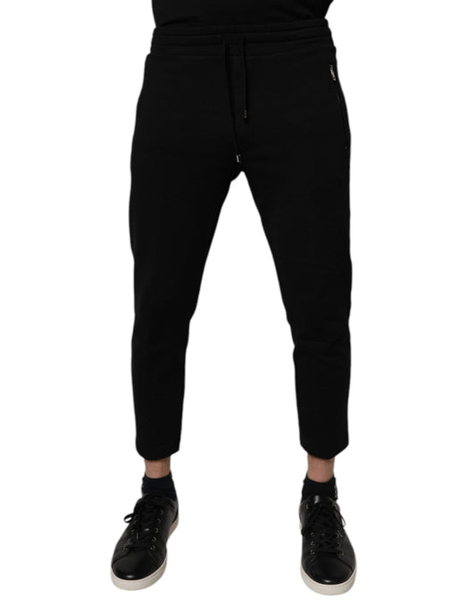 Dolce & Gabbana Black Cotton Jogger Jogging Pants