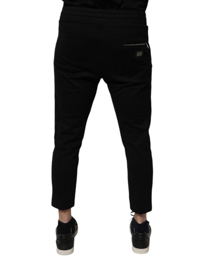 Dolce & Gabbana Black Cotton Jogger Jogging Pants