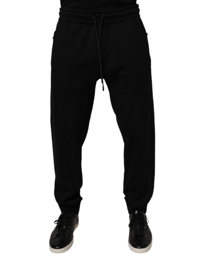 Dolce & Gabbana Black Cotton Jogger Jogging Pants