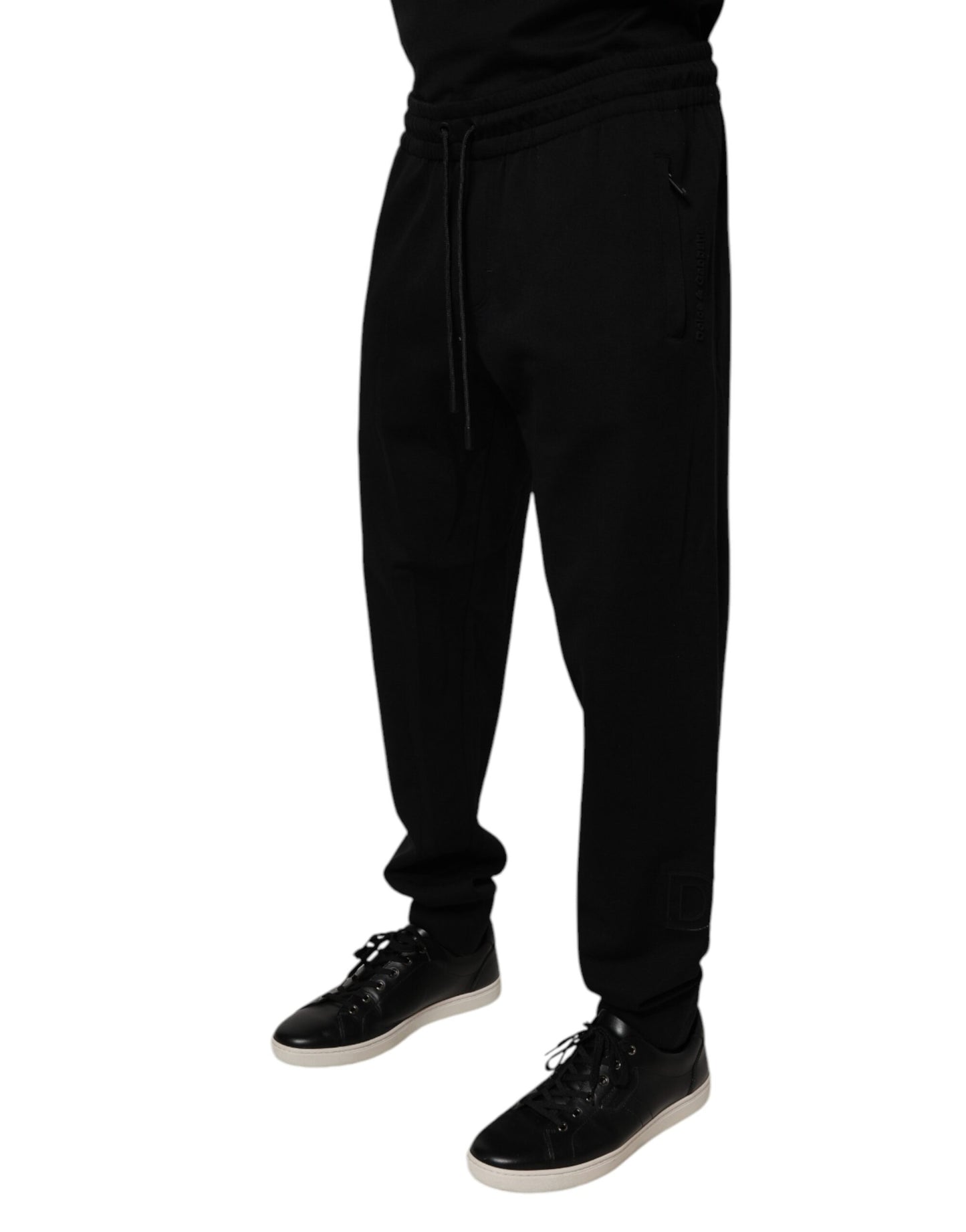 Dolce & Gabbana Black Cotton Jogger Jogging Pants