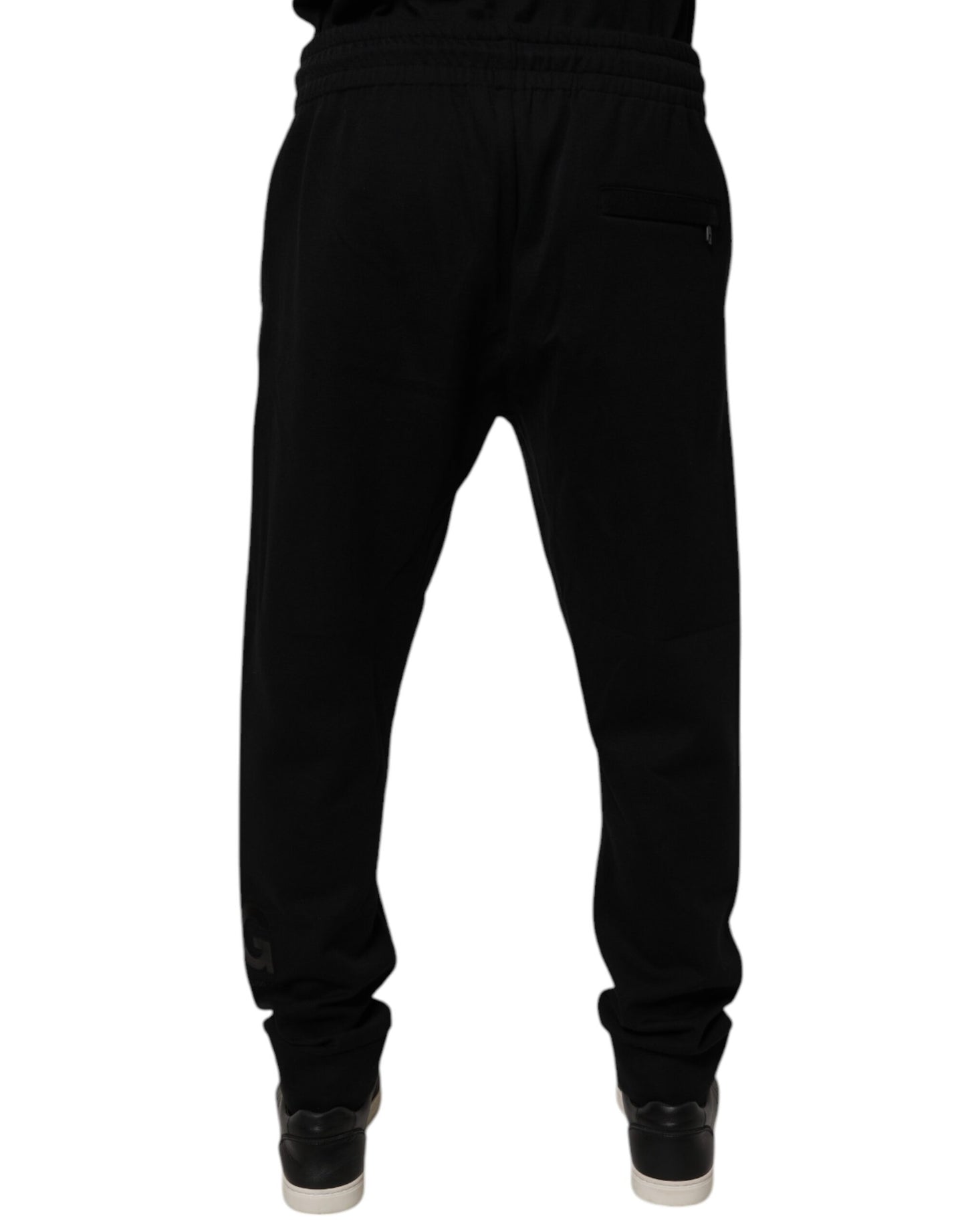 Dolce & Gabbana Black Cotton Jogger Jogging Pants