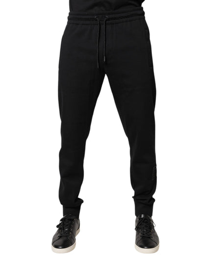 Dolce & Gabbana Black Cotton Jogger Jogging Pants