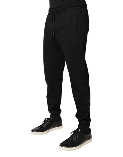 Dolce & Gabbana Black Cotton Jogger Jogging Pants