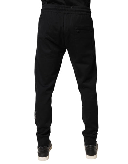 Dolce & Gabbana Black Cotton Jogger Jogging Pants