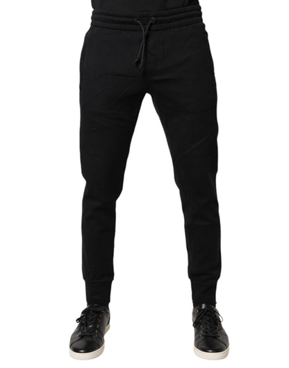 Dolce & Gabbana Black Cotton Jogger Jogging Pants