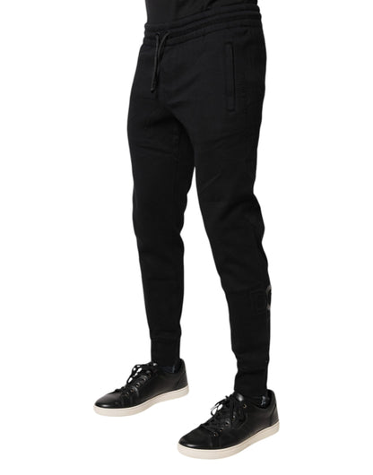 Dolce & Gabbana Black Cotton Jogger Jogging Pants