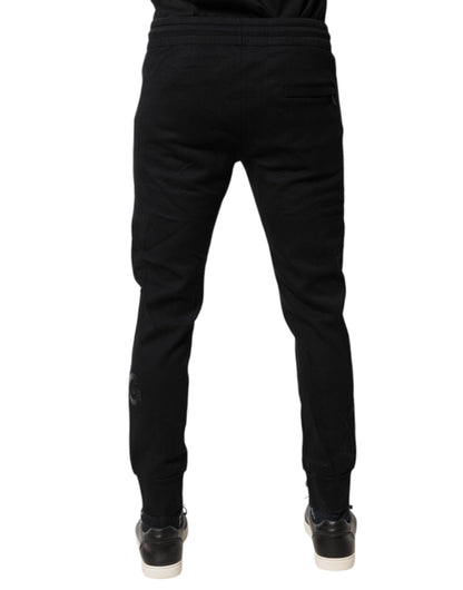 Dolce & Gabbana Black Cotton Jogger Jogging Pants