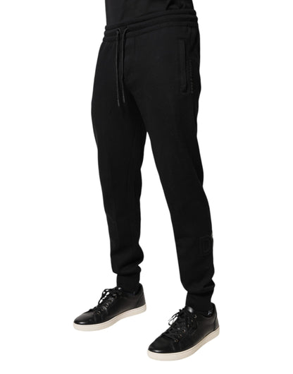 Dolce & Gabbana Black Cotton Jogger Jogging Pants