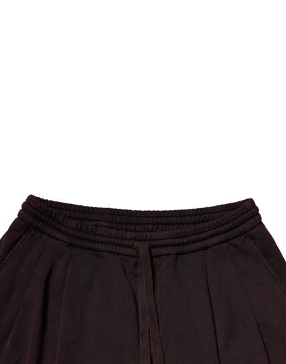 Dolce & Gabbana Dark Violet Cotton Cargo Jogger Pants