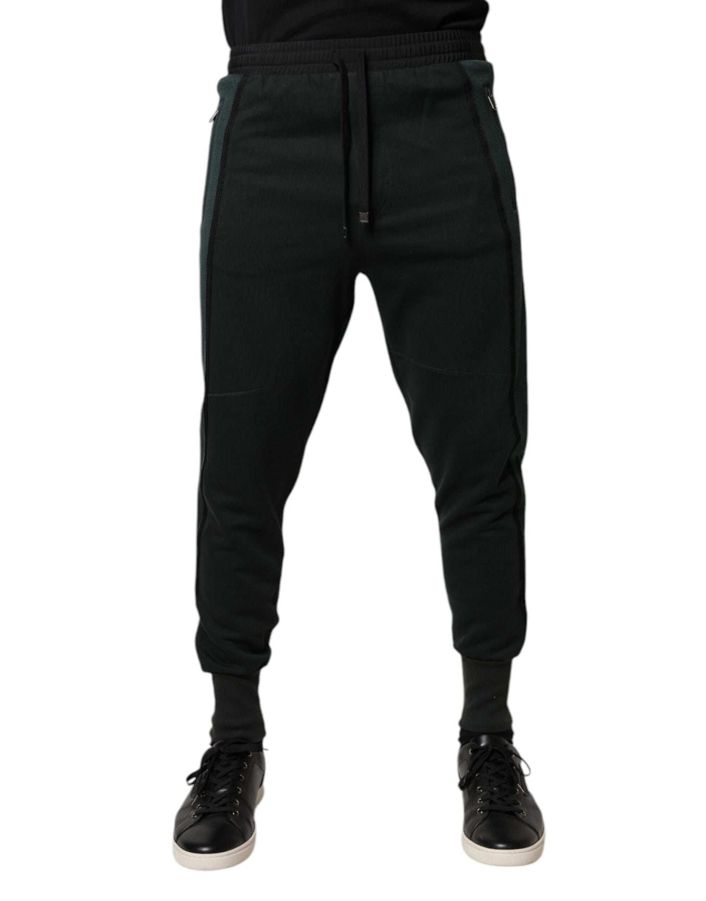 Dolce & Gabbana Black Cotton Blend Jogger Sweatpants Pants