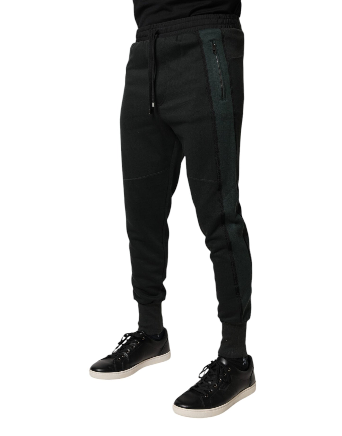 Dolce & Gabbana Black Cotton Blend Jogger Sweatpants Pants