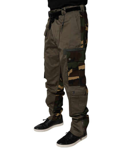 Dolce & Gabbana Multicolor Patchwork Camouflage Cargo Pants