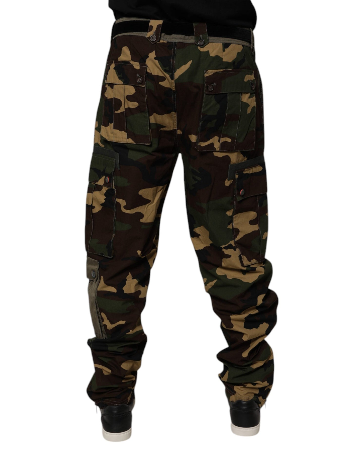 Dolce & Gabbana Multicolor Patchwork Camouflage Cargo Pants