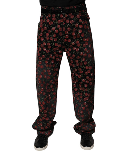 Dolce & Gabbana Black Cherry Cotton Straight Men Denim Jeans