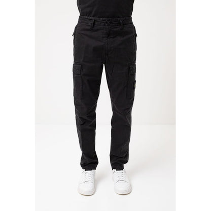 Stone Island Black Cotton Jeans & Pant