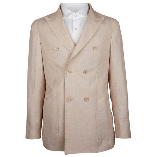 Made in Italy Beige Linen Blazer