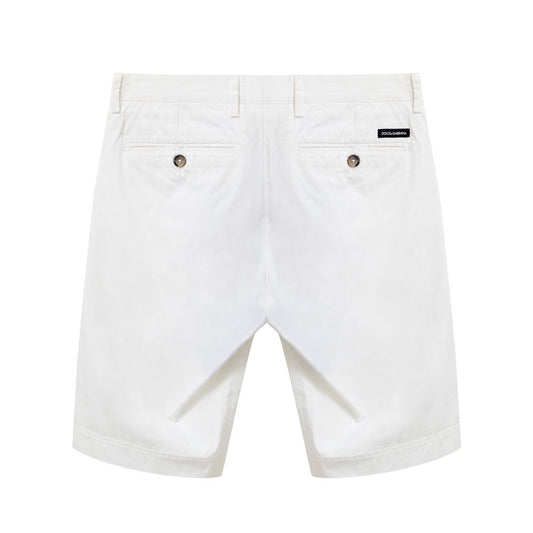 Dolce & Gabbana White Cotton Short